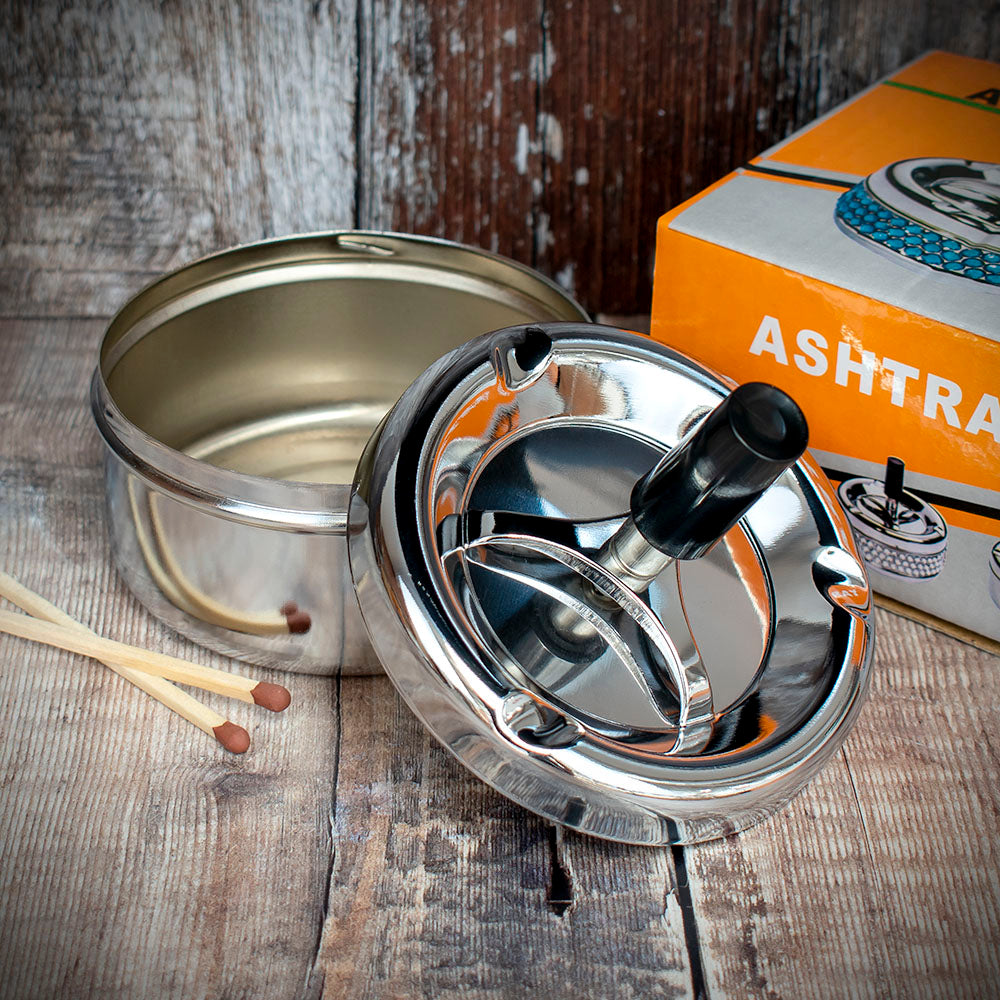 Spinner Ashtray Polished Chrome - 9cm