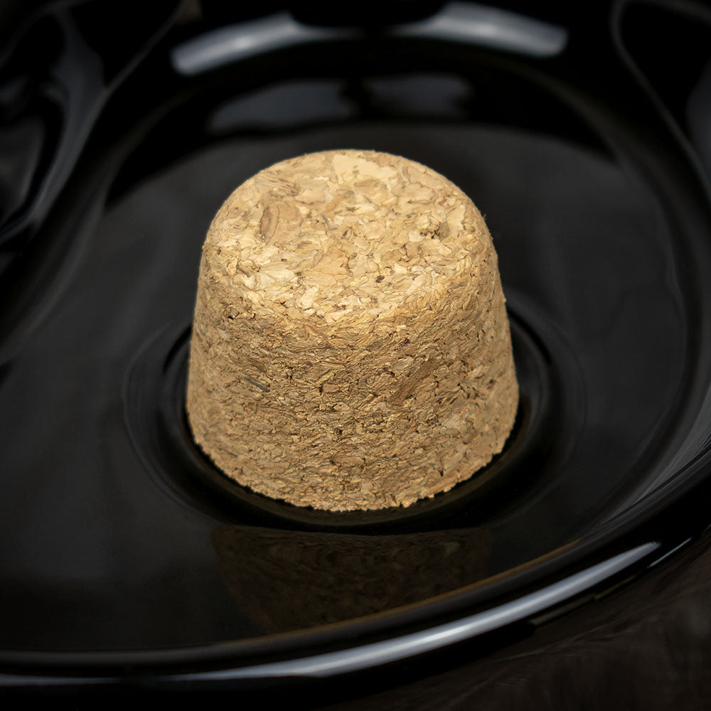 Pipe Ashtray Gloss Black Cork Knocker
