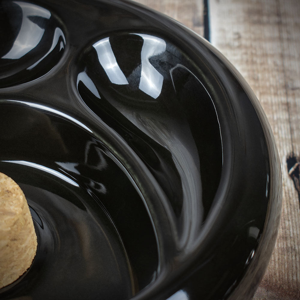 2 Pipe Ashtray Gloss Black