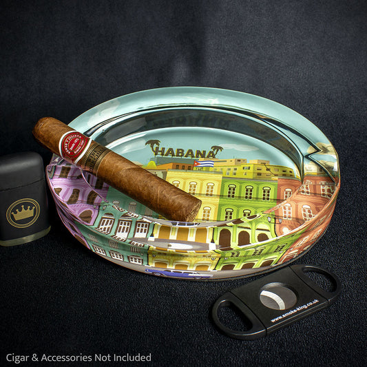 Oval Glass Cigar Ashtray